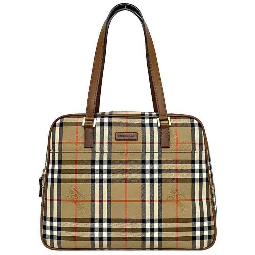 Burberry Boston Bag Beige Brown Nova Check Travel Overnight Two Night Trip